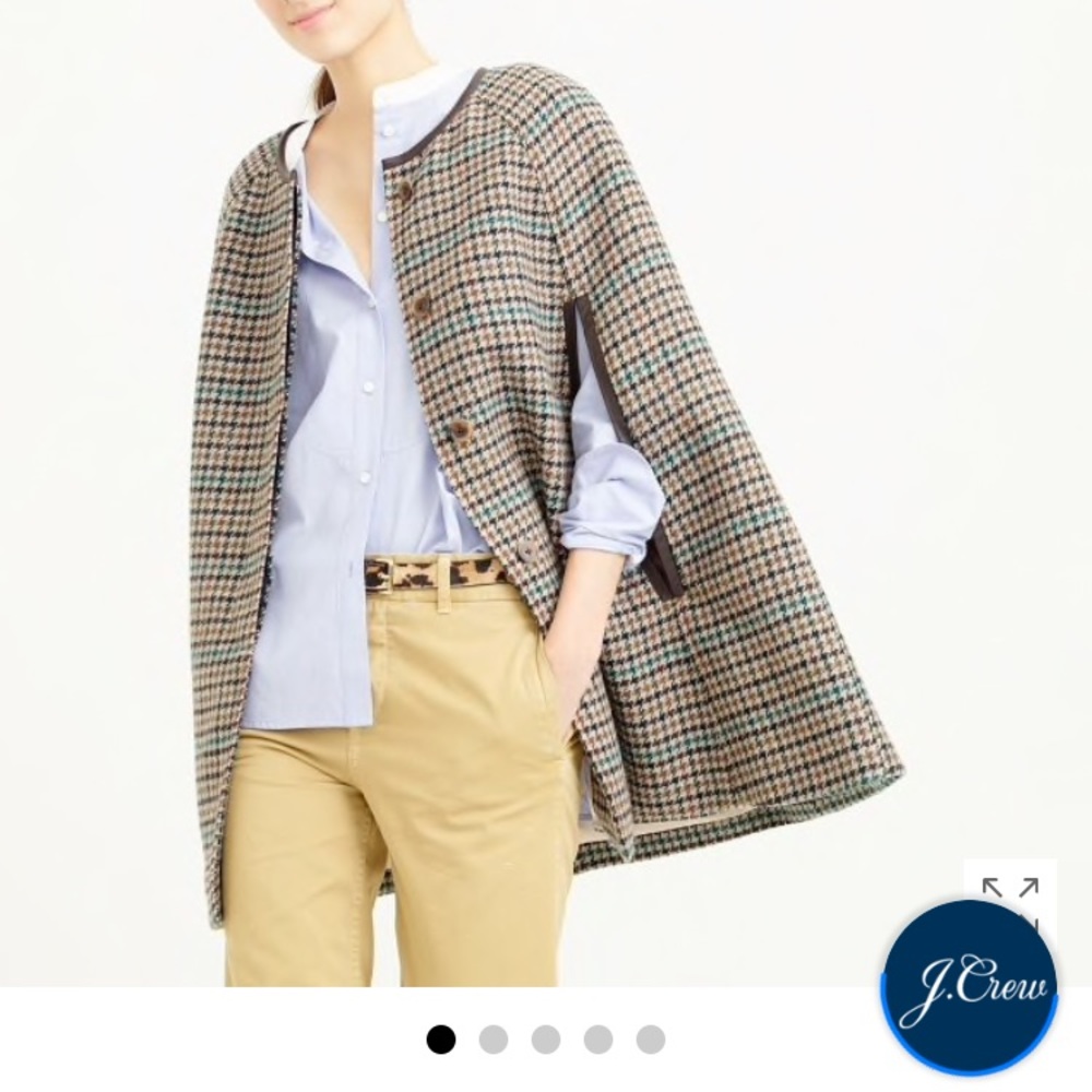 J. Crew Houndstooth cape